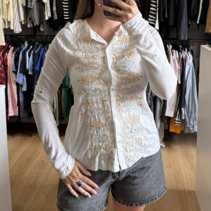 Camisa Parisien blanca bordada