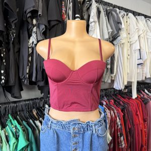 Top corset Gótica bordo