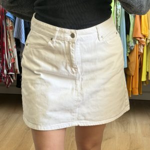 Pollera de jean Parisien blanca