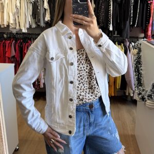 Campera de jean Parisien blanca