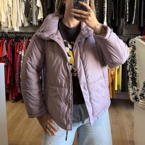 Campera puffer nylon N+ lila