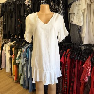 Vestido Indian blanco lino