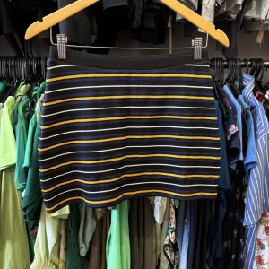 Pollera HyM negra, azul, blanco y amarillo