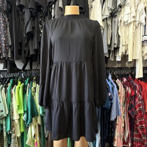 Vestido Guapa negro, manga larga