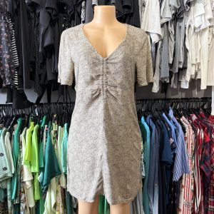 Vestido Indian beige con puntitos marrones