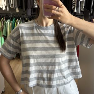 Remera Hering gris y blanca