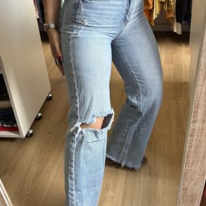 Jean HyM high rise celeste con rotura