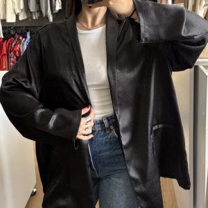 Blazer brilloso Indian negro