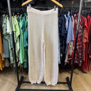 Pantalón tejido crochet Shein