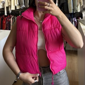 Chaleco Guapa fucsia puffer