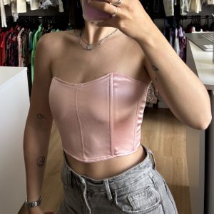 Top corset rosa gold