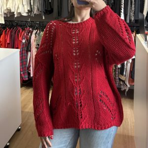 Buzo Agustinas rojo/bordo