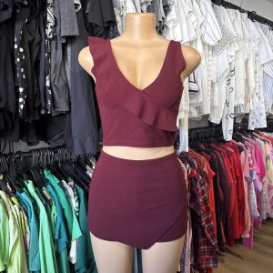 Conjunto AV bordo | Top + Short pollera