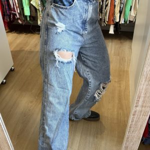 Jean Bluesteel azul nevado con roturas