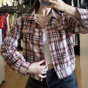 Sobre camisa Guapa rosa, blanco y marron