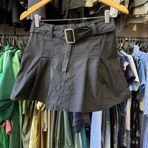 Pollera Genora negra tableada