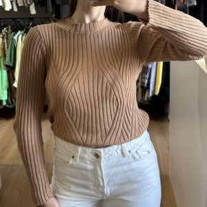 Remera Indian marron claro, hilo