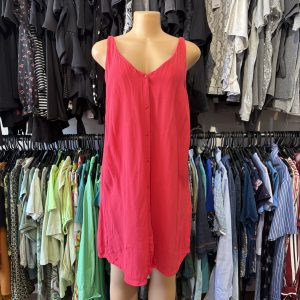 Vestido Lemon rojo con botoncitos