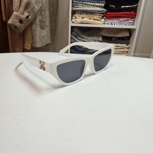 Lentes blancos con dorado