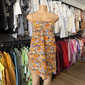 Vestido HyM estampado naranja