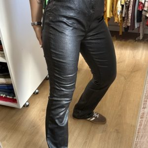 Pantalon Rotunda negro, cuerina