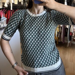 Buzo Lolita verde, azul y blanco