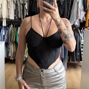 Top corset negro Shein