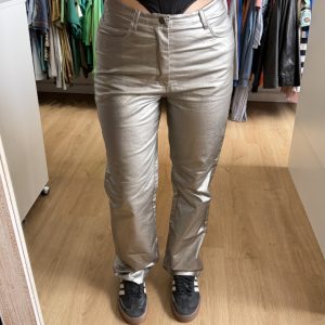 Pantalón cuerina plateado Indian