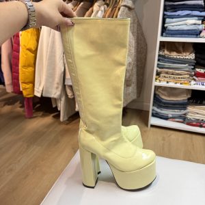 Botas verde lima – amarillo pastel, nuevas