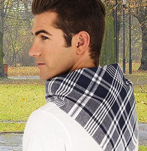 Pañuelos de cuadros blancos y azules