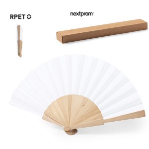 Abanicos blancos de madera