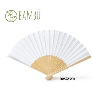 Abanicos baratos tela blanca