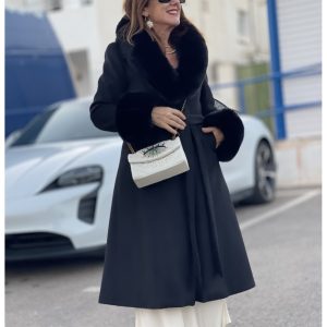 abrigos con cuello de pelo