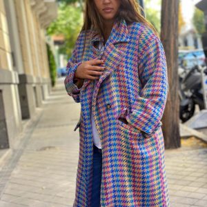 abrigos pata de gallo mujer