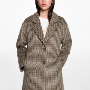 abrigos pata de gallo mujer