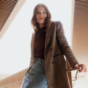 abrigos pata de gallo mujer