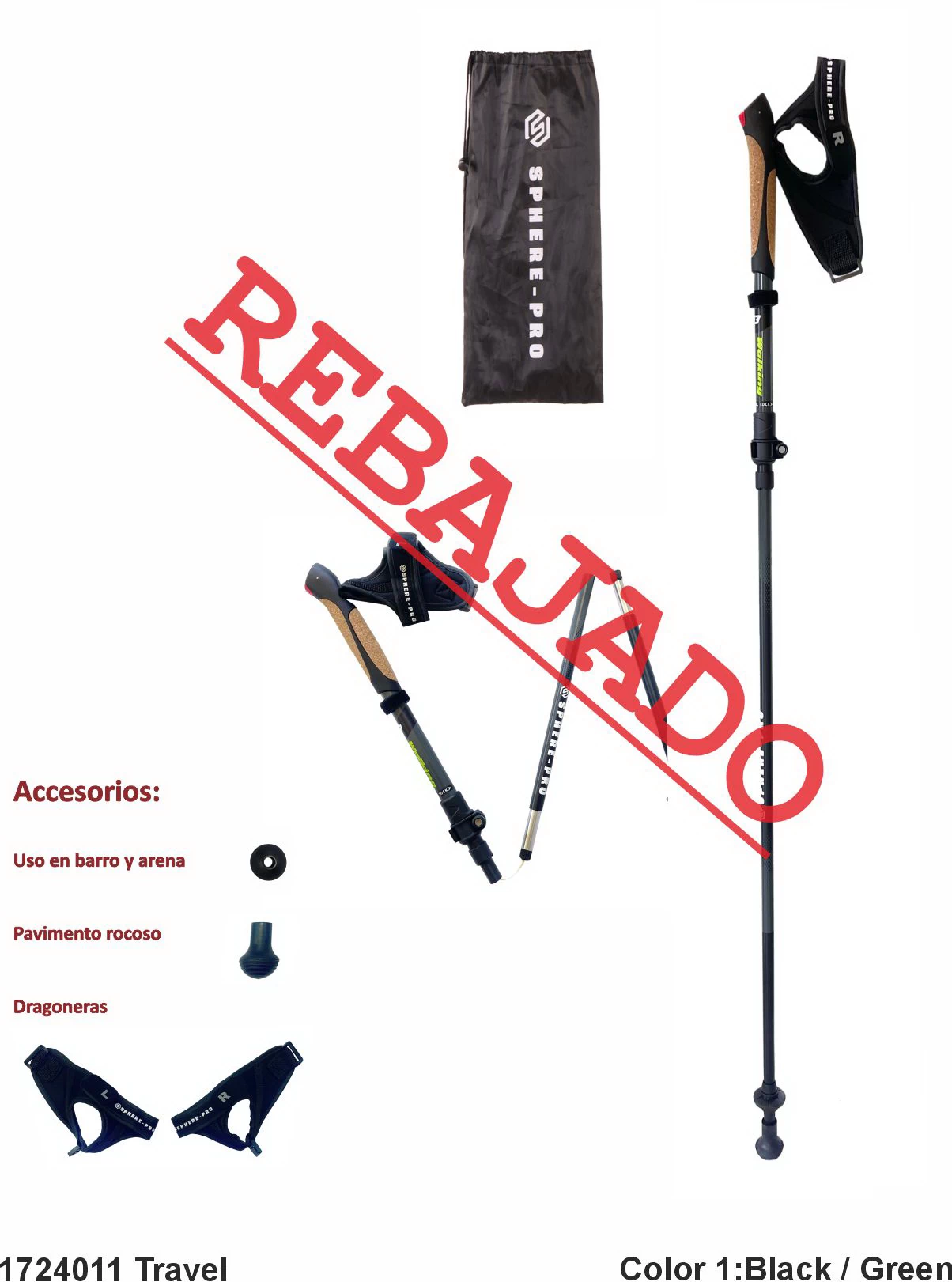 Bastones plegables marcha nórdica SPHERE PRO