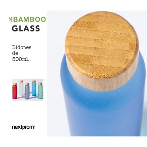 Bidones de cristal con tapón de bambú