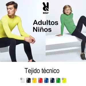 Camisetas termicas manga larga adultos y niños