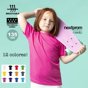 Camisetas transpirables infantiles
