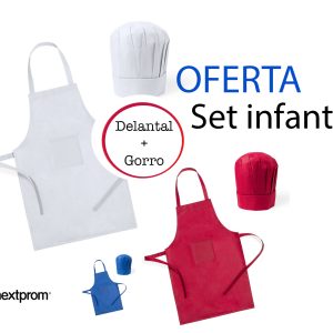 Delantales infantiles con gorro