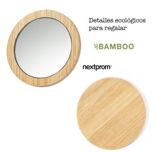 Espejos redondos de bambú