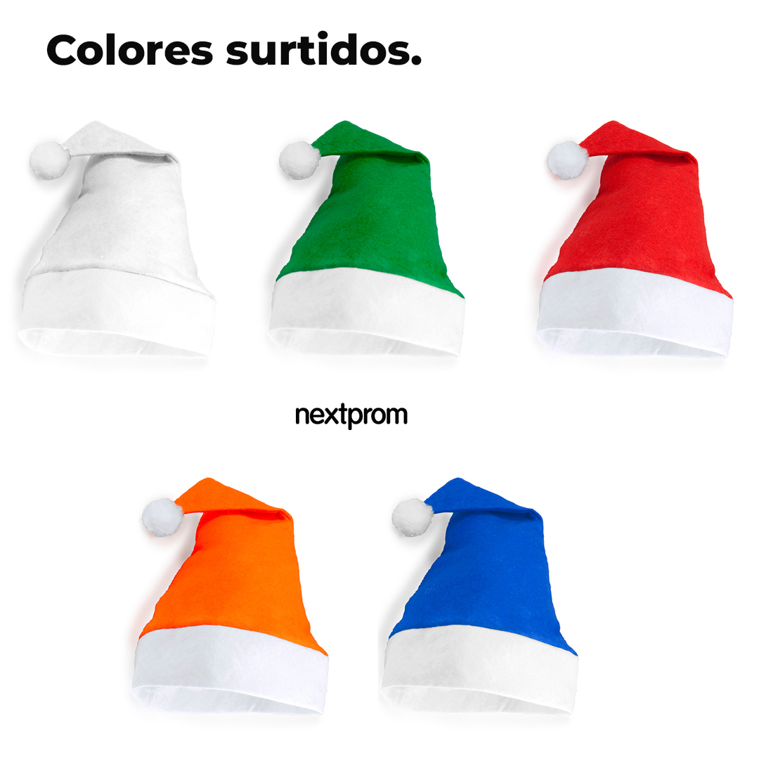 Gorro Papá Noel barato de diferentes colores