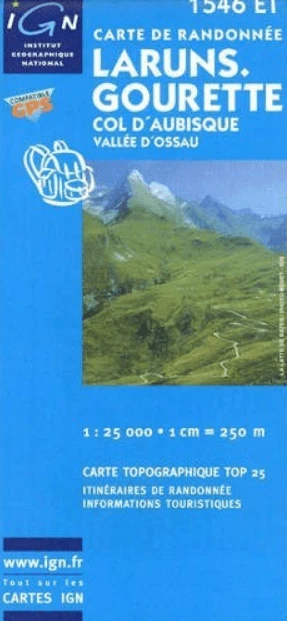 Mapa IGN 1546 ET Laruns, Gourette