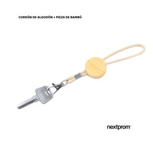 Llaveros de cordón y bambú