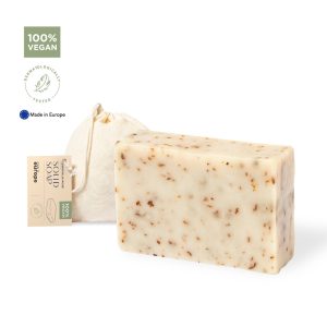 Pastilla de jabón en bolsa de algodón