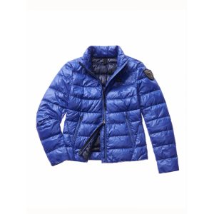 plumas azul electrico mujer