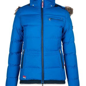 plumas azul electrico mujer