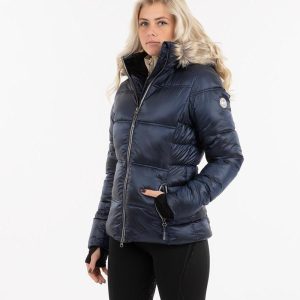 plumas azul electrico mujer