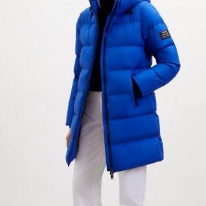 plumas azul electrico mujer